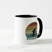 Mug Retraite de cyclisme drôle - Vieux Cycologue (Devant droit)