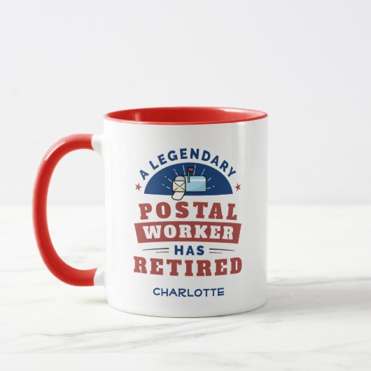 Mug Retraite de l'agente postale retraitée (Gauche)