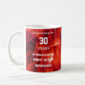 Mug Retraite de l'année de flamme de pommier (Gauche)