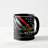 Mug Retraite d'un pompier Département des pompiers Pom (Devant droit)