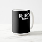 Mug Retraité Est. 2024 Retraite professionnelle Drôle  (Devant droit)