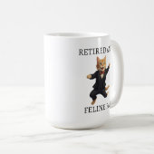 Mug Retraité & Feline Fab Mug, professeur de retraite (Devant droit)