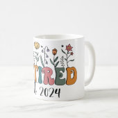 Mug Retraite Florale Est Retraité. 2024 Fleur sauvage (Devant droit)