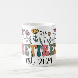 Mug Retraite Florale Est Retraité. 2024 Fleur sauvage