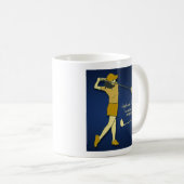 Mug Retraite Golf Party Classic Blue Golden Woman (Devant droit)
