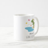 Mug Retraité Gone Fishing Cute Dinosaur Caricature (Devant droit)