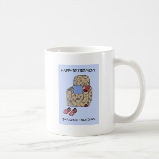 Mug Retraite heureuse de chauffeur de camion (Droite)