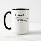Mug Retraité la capacité de faire ce que je veux quand (Gauche)