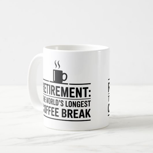 Mug Retraite : La plus longue pause café au monde (Devant gauche)