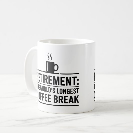 Mug Retraite : La plus longue pause café au monde (Devant gauche)