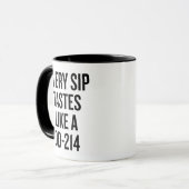 Mug Retraite militaire drôle (Devant gauche)