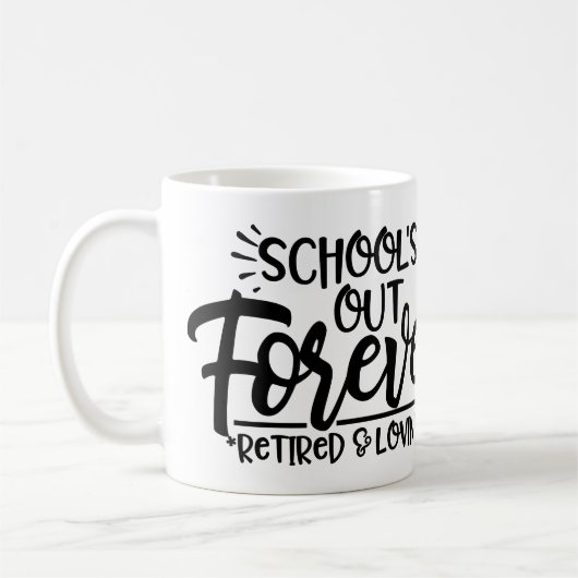 Mug Retraite personnalisée de l'enseignant (Gauche)