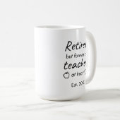 Mug Retraite personnalisée des enseignants minimaliste (Devant droit)