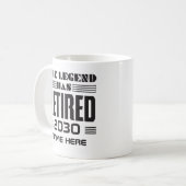 Mug Retraite personnalisée La Légende A Retraité (Devant gauche)