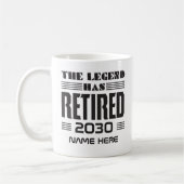 Mug Retraite personnalisée La Légende A Retraité (Gauche)