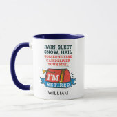 Mug Retraité Postal Worker Custom Mailman Retraite (Gauche)