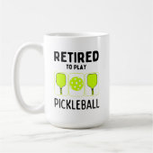Mug Retraité pour jouer Pickleball Paddles et Ball (Gauche)