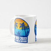 Mug retraite retraitée 2022 drôle pas mon problème (Devant gauche)