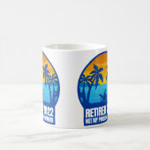 Mug retraite retraitée 2022 drôle pas mon problème (Centre)