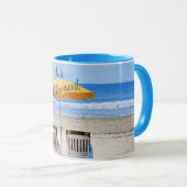 Mug Retraite, une journée à la plage (Devant droit)