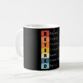 Mug Retraite vintage 2025 Pour Amusant Retraité (Devant gauche)