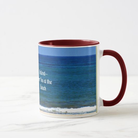 Mug Retraité—Voir à la plage (Droite)