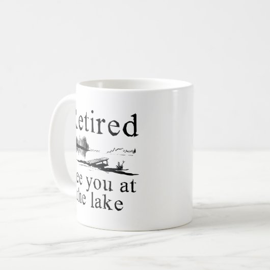 Mug Retraité Vous Voir Au Lac (Devant gauche)