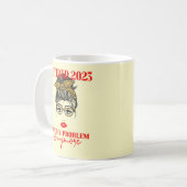 Mug Retraitée 2023 Femmes Retraite Face Lèvres Lunette (Devant gauche)