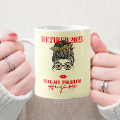 Mug Retraitée 2023 Femmes Retraite Face Lèvres Lunette