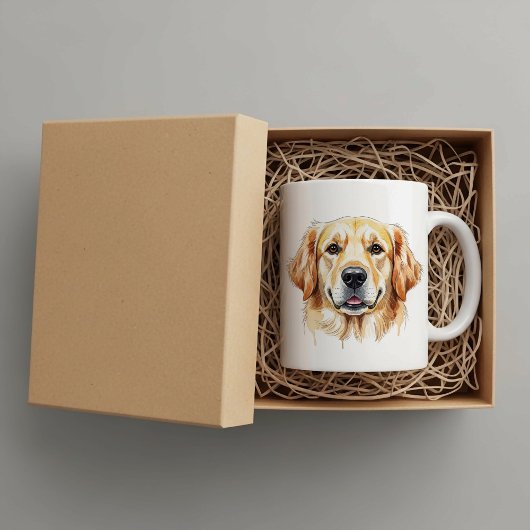 Mug retriever doré personnalisé