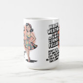 Mug Retro 1950s Humor – Funny Summer Warning Quote  (Centre)