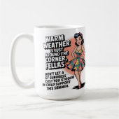 Mug Retro 1950s Humor – Funny Summer Warning Quote  (Gauche)