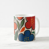 Mug Retro 1960s Style Floral Pattern (Devant droit)