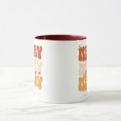 Mug Retro 1960s Super Joyeux Noël Nom Boho (Centre)