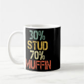 Mug Retro 30 Stud 70 Muffin Sarcasm Papa Bod Figure (Gauche)