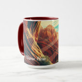 Mug Retro 30s Zion National Park Groovy Sunset (Devant gauche)