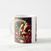 Mug Retro 50s Santa Christmas Green Martini (Devant gauche)