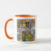 Mug Retro 60s Psychedelic Shalom LOVE (Gauche)