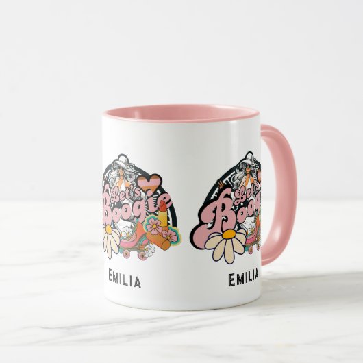 Mug Retro 70s Boogie Disco Danse Mariée Enterrement de (Devant droit)