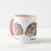 Mug Retro 70s Boogie Disco Danse Mariée Enterrement de (Devant gauche)
