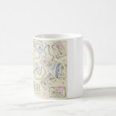 Mug Retro 80s 90s Nostalgic Cassette Mix Tape Pattern (Devant droit)