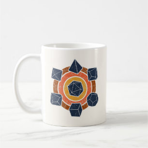 Mug Retro 80s Distressed RPG Dice