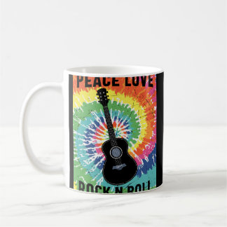 Mug Retro 80s Hippie Peace Love Rock N Roll