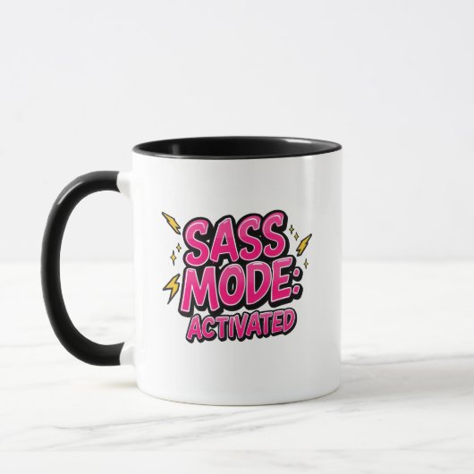Mug Retro 90s "Sass Mode Activated" (Gauche)
