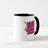 Mug Retro 90s "Sass Mode Activated" (Devant droit)