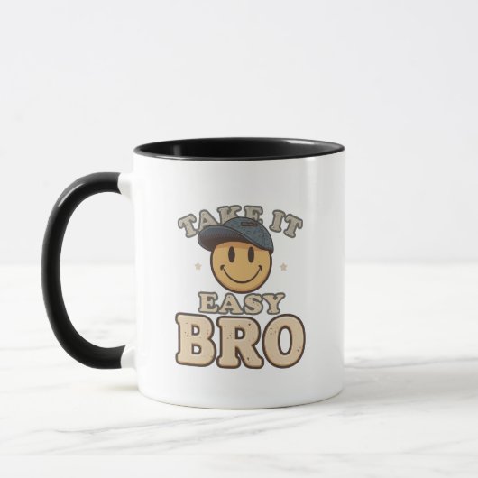 Mug Retro 90s Smiley with a Hat (Gauche)