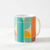 Mug Retro Abstrait : Design intemporel sans fil. (Devant droit)