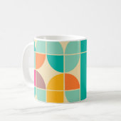 Mug Retro Abstrait : Design intemporel sans fil. (Devant gauche)