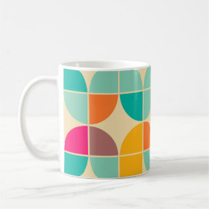 Mug Retro Abstrait : Design intemporel sans fil.