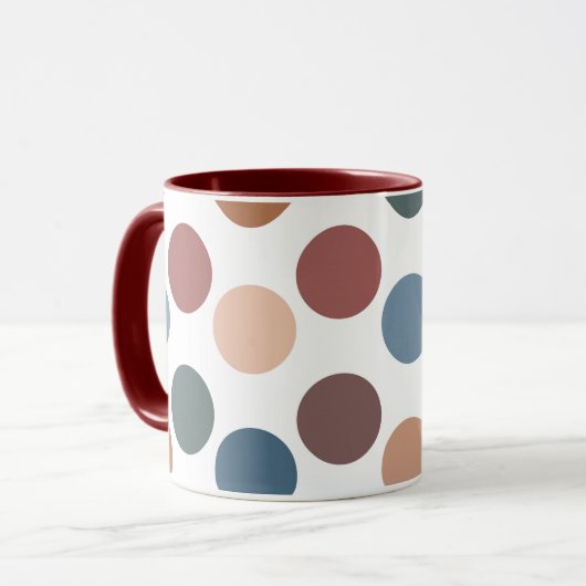 Mug Retro Aesthetic Muted Color Spots (Devant gauche)